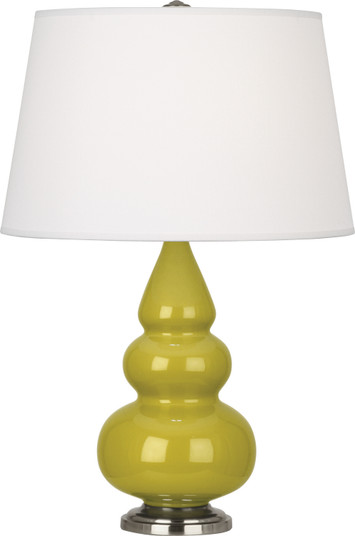 Small Triple Gourd One Light Accent Lamp in Citron Glazed Ceramic w/Antique Silver (165|CI32X)