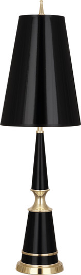 Jonathan Adler Versailles One Light Table Lamp in Black Lacquered Paint w/Modern Brass (165|B901)