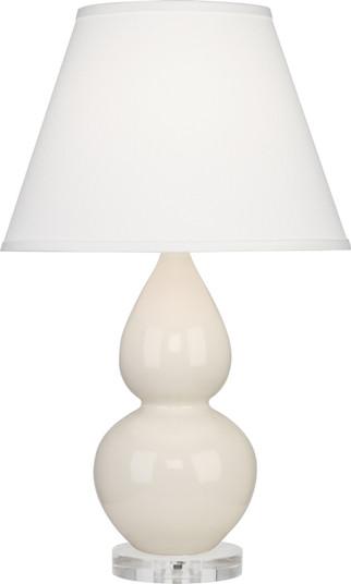 Small Double Gourd One Light Accent Lamp in Bone Glazed Ceramic w/Lucite Base (165|A776X)