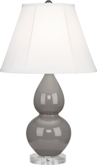 Small Double Gourd One Light Accent Lamp in Smoky Taupe Glazed Ceramic w/Lucite Base (165|A770)