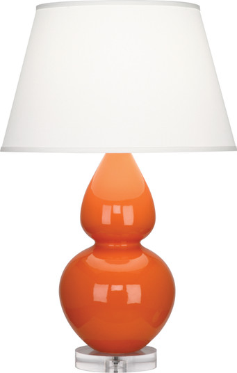 Double Gourd One Light Table Lamp in Pumpkin Glazed Ceramic w/Lucite Base (165|A675X)