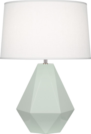 Delta One Light Table Lamp in Celadon Glazed Ceramic w/Polished Nickel (165|947)