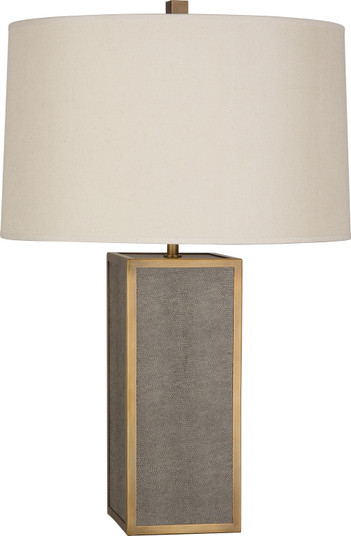 Anna One Light Table Lamp in Faux Brown Snakeskin Wrapped Base w/Aged Brass (165|898)