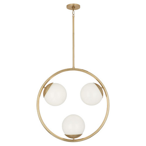 Jonathan Adler Jupiter Three Light Pendant in Modern Brass (165|3542)