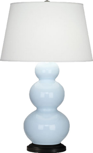 Triple Gourd One Light Table Lamp in Baby Blue Glazed Ceramic w/Deep Patina Bronze (165|341X)