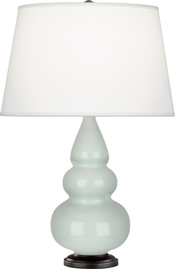 Small Triple Gourd One Light Accent Lamp in Celadon Glazed Ceramic w/Deep Patina Bronze (165|257X)