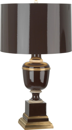 Annika One Light Accent Lamp in Chocolate Lacquered Paint w/Natural Brass and Ivory Crackle (165|2506)