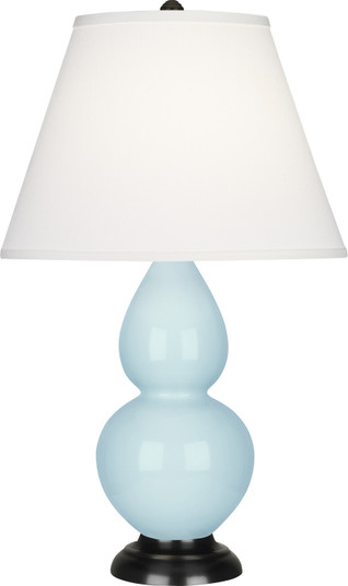 Small Double Gourd One Light Accent Lamp in Baby Blue Glazed Ceramic w/Deep Patina Bronze (165|1656X)