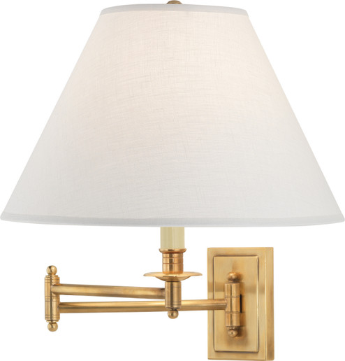 Kinetic Linen Shade One Light Wall Swinger in Antique Brass (165|1504ALT)