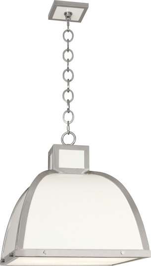 Ranger Three Light Pendant in Glossy White Painted w/Polished Nickel (165|1447)