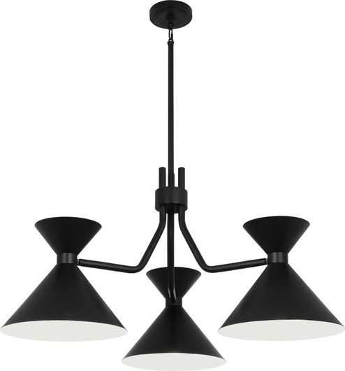 Cinch Three Light Chandelier in Matte Black (165|1254)