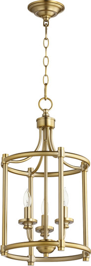 Rossington Three Light Entry Pendant in Aged Brass (19|6822-3-80)