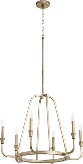 Marquee Six Light Chandelier in Aged Silver Leaf (19|6314-6-60)
