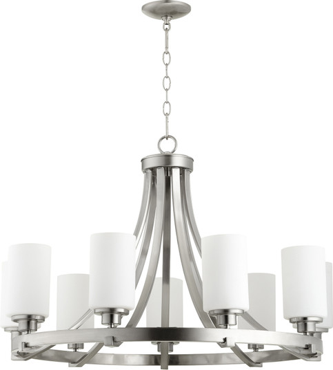 Lancaster Nine Light Chandelier in Satin Nickel (19|6207-9-65)