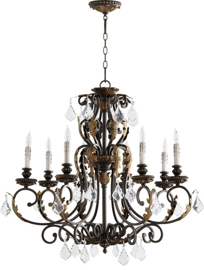 Rio Salado Eight Light Chandelier in Toasted Sienna With Mystic Silver (19|6157-8-44)