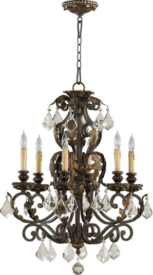 Rio Salado Six Light Chandelier in Toasted Sienna With Mystic Silver (19|6157-6-44)