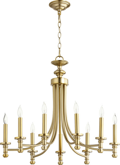 Rossington Nine Light Chandelier in Aged Brass (19|6022-9-80)