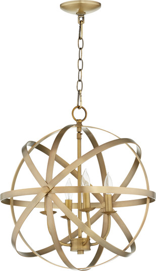 Celeste Four Light Chandelier in Aged Brass (19|6009-4-80)