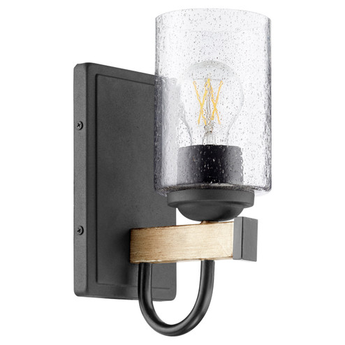 5140 Pepper Glass Lighting Series One Light Wall Mount in Textured Black w/ Driftwood finish (19|5140-1-69)