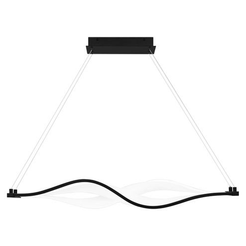 Saratoga LED Linear Chandelier in Matte Black (10|PCSTG138MBK)