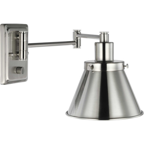 Hinton One Light Swing Arm Wall Lamp in Brushed Nickel (54|P710085-009)