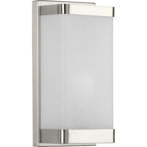 Linen Glass Sconce One Light Wall Sconce in Brushed Nickel (54|P710072-009)