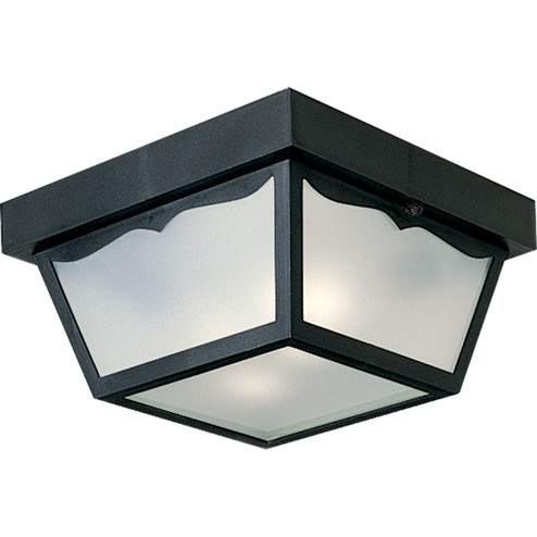 Ceiling Mount - Polycarbonate Two Light Outdoor Flush Mount in Black (54|P5745-31)