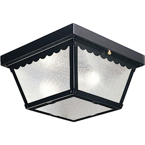 Ceiling Mount Two Light Outdoor Flush Mount in Black (54|P5729-31)