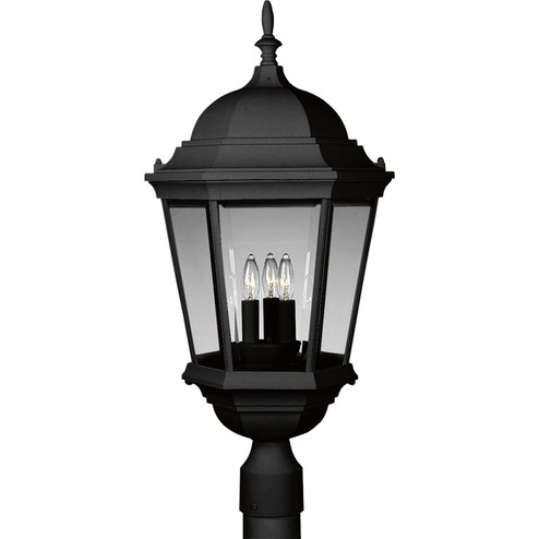 Welbourne Three Light Post Lantern in Textured Black (54|P5483-31)