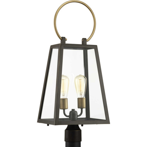 Barnett Two Light Post Lantern in Antique Bronze (54|P540028-020)