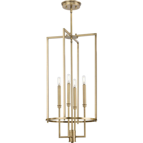 Elara Four Light Foyer Chandelier in Vintage Brass (54|P500363-163)