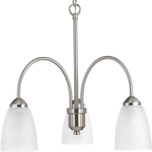 Gather Three Light Chandelier in Brushed Nickel (54|P4734-09)