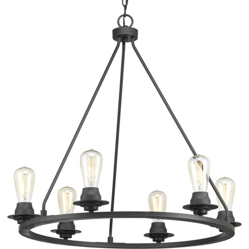 Debut Six Light Chandelier in Graphite (54|P400015-143)