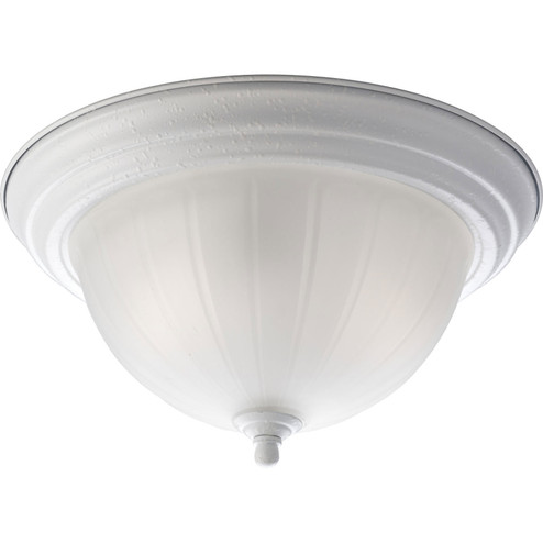 Melon Glass Two Light Flush Mount in White (54|P3817-30)