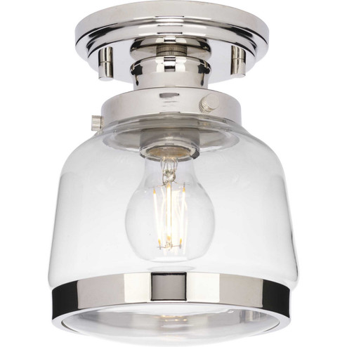 Judson One Light Semi-Flush Mount in Polished Nickel (54|P350220-104)