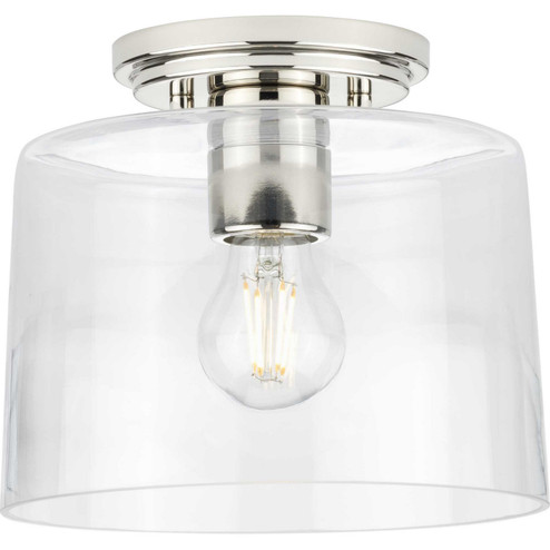 Adley One Light Flush Mount in Polished Nickel (54|P350213-104)