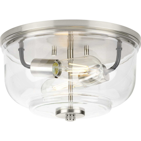 Rushton Two Light Flush Mount in Brushed Nickel (54|P350205-009)