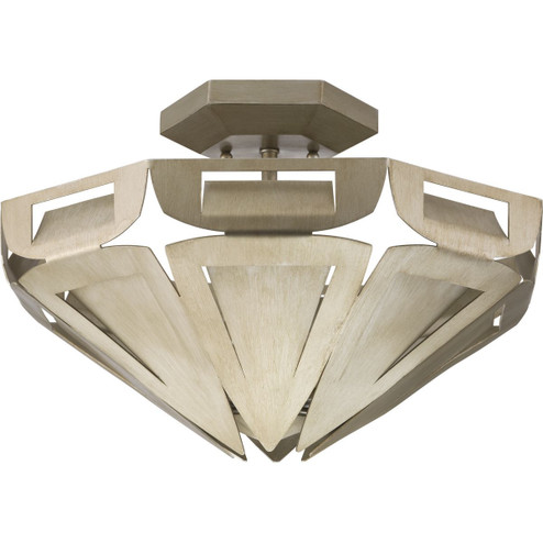 Point Dume-Yerba Three Light Semi Flush Mount in Silver Ridge (54|P350140-134)