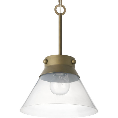 Point Dume-Tapia Tail One Light Semi Flush Mount in Aged Brass (54|P350139-161)