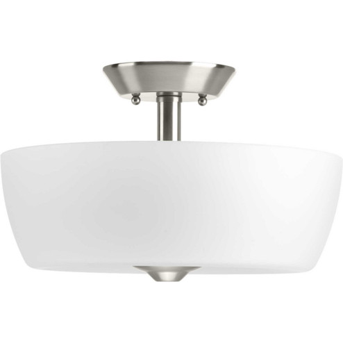 Leap Two Light Semi-Flush Mount in Brushed Nickel (54|P350060-009)