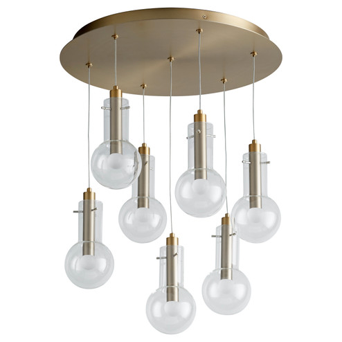 Primo LED Pendant in Aged Brass (440|3-674-40)