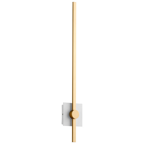 Zora LED Wall Sconce in White W/ Industrial Brass (440|3-51-650)