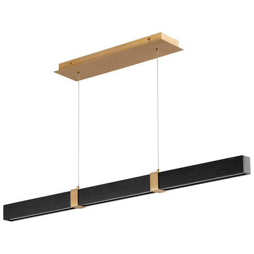 Decca LED Pendant in Aged Brass W/ Black Oak (440|3-48-1540)