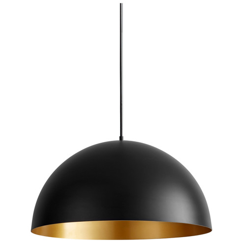 Lucci LED Pendant in Black W/ Industrial Brass (440|3-21-1550)