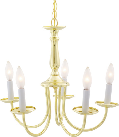 Five Light Chandelier in Polished Brass (72|SF76-280)
