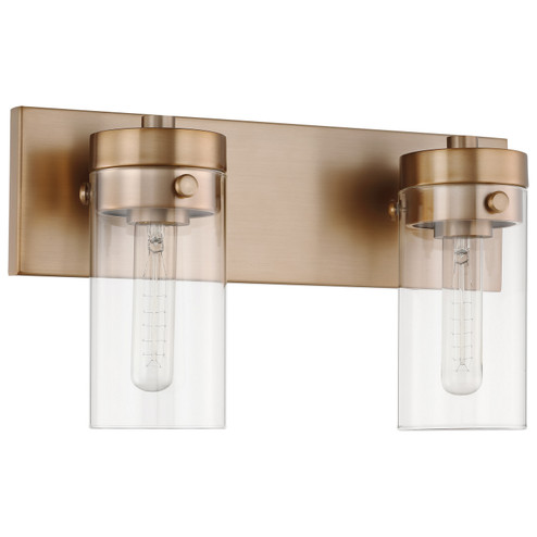 Intersection Two Light Vanity in Burnished Brass (72|60-7532)
