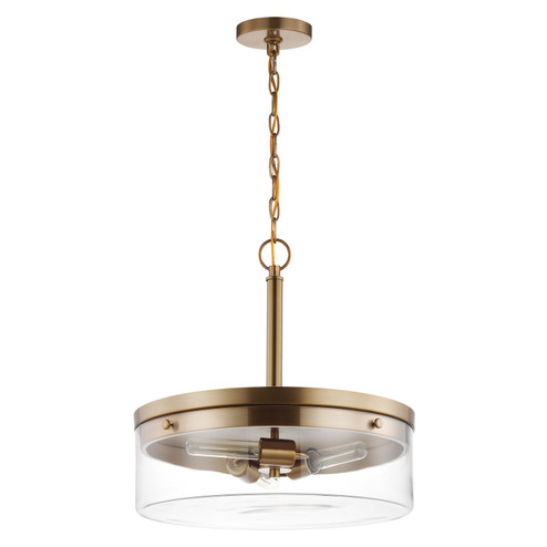 Intersection Three Light Pendant in Burnished Brass (72|60-7530)