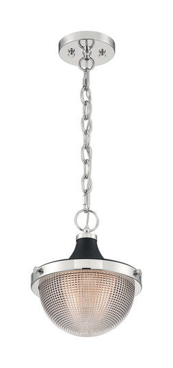 Faro One Light Pendant in Polished Nickel / Black Accents (72|60-7069)