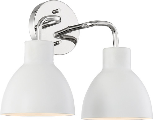 Sloan Two Light Vanity in Polished Nickel / White (72|60-6782)