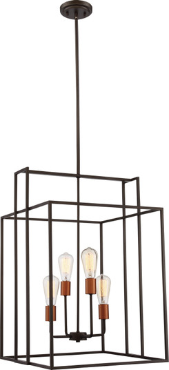 Lake Four Light Pendant in Forest Bronze / Copper Accents (72|60-5853)